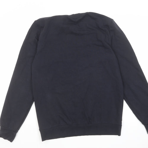 H&M Mens Black Cotton Pullover Sweatshirt Size M - Christmas, Reindeer, Panda