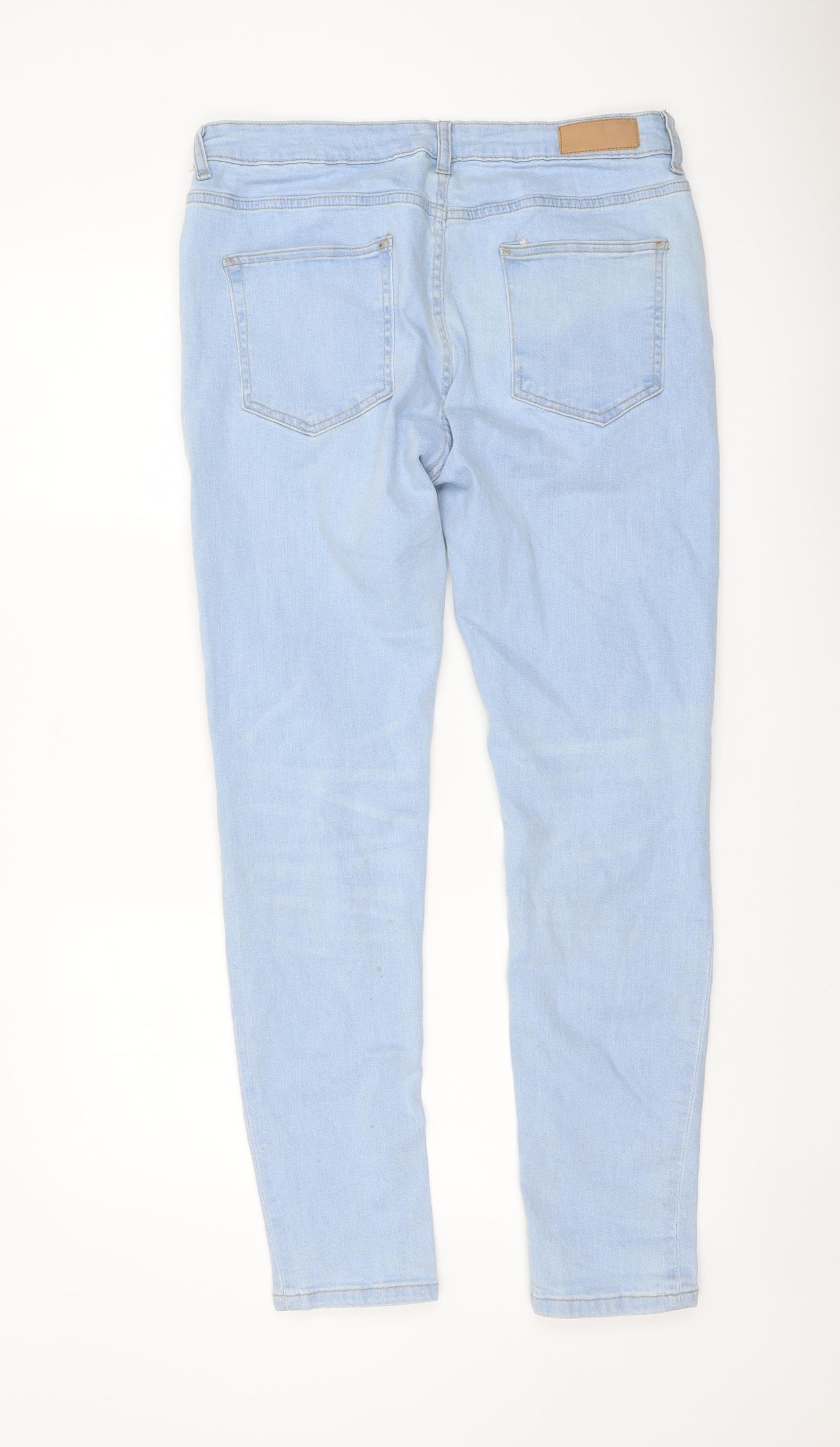 Denim & Co. Mens Blue Cotton Straight Jeans Size 34 in L30 in Regular Button