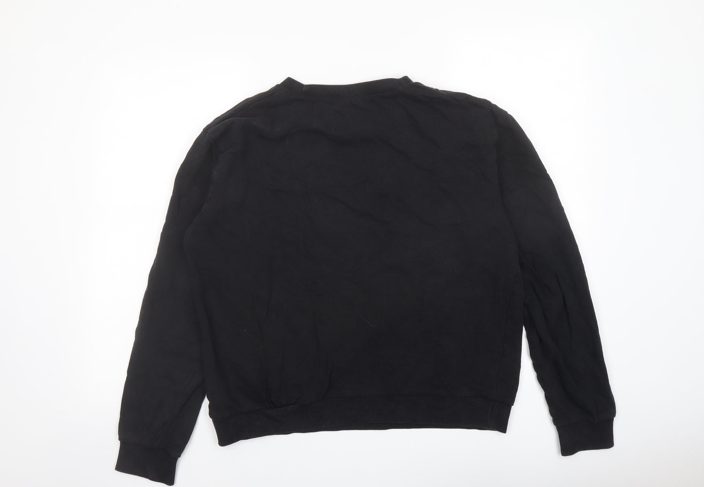 ASOS Womens Black Cotton Pullover Sweatshirt Size 12 Pullover