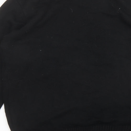 Boohoo Mens Black Crew Neck Acrylic Pullover Jumper Size L Long Sleeve - Christmas Melted Emoji