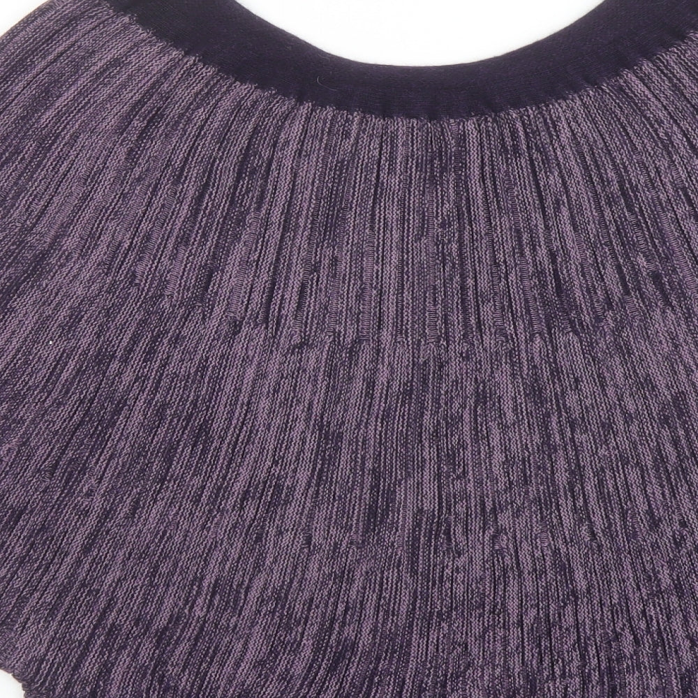 Per Una Womens Purple Boat Neck Cotton Pullover Jumper Size L