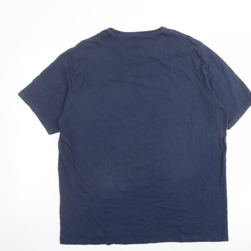 RAB Mens Blue Cotton T-Shirt Size 2XL Round Neck