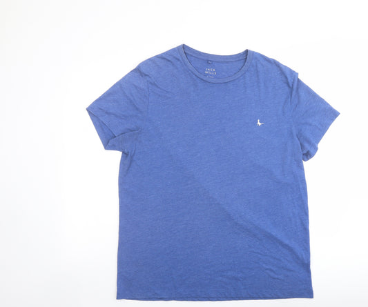 Jack Wills Mens Blue Cotton T-Shirt Size XL Crew Neck