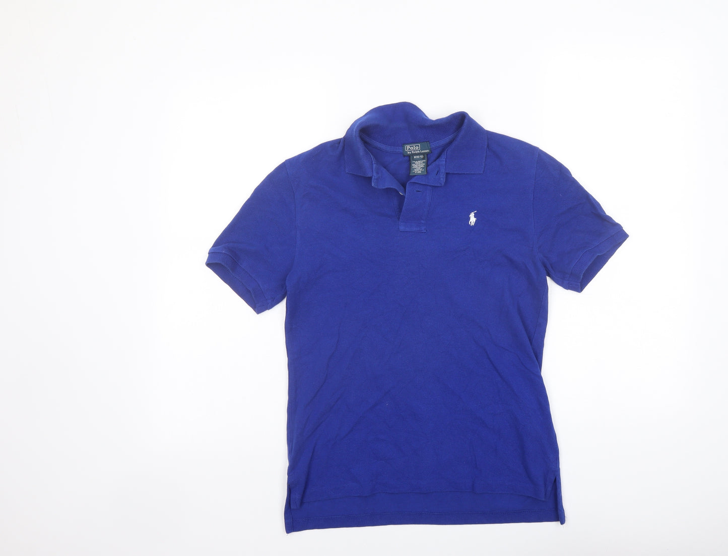 Polo Ralph Lauren Womens Blue Cotton Basic Polo Size 10 Collared - Size 10-12