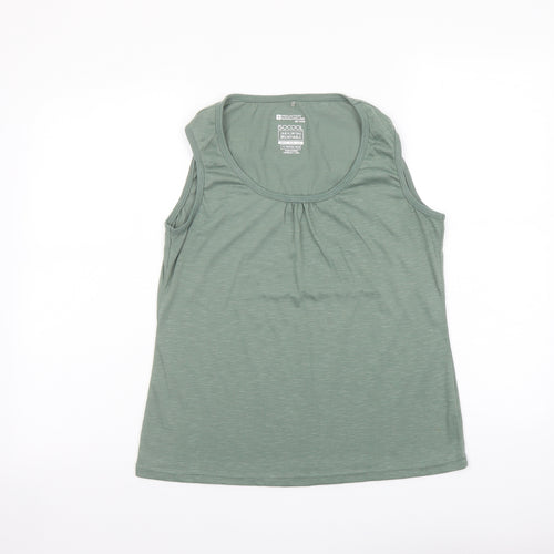 Mountain Warehouse Womens Green Polyester Basic Tank Size 12 Round Neck - IsoCool, Quick Drying, Breathable, UV Protection