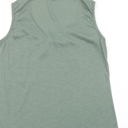Mountain Warehouse Womens Green Polyester Basic Tank Size 12 Round Neck - IsoCool, Quick Drying, Breathable, UV Protection