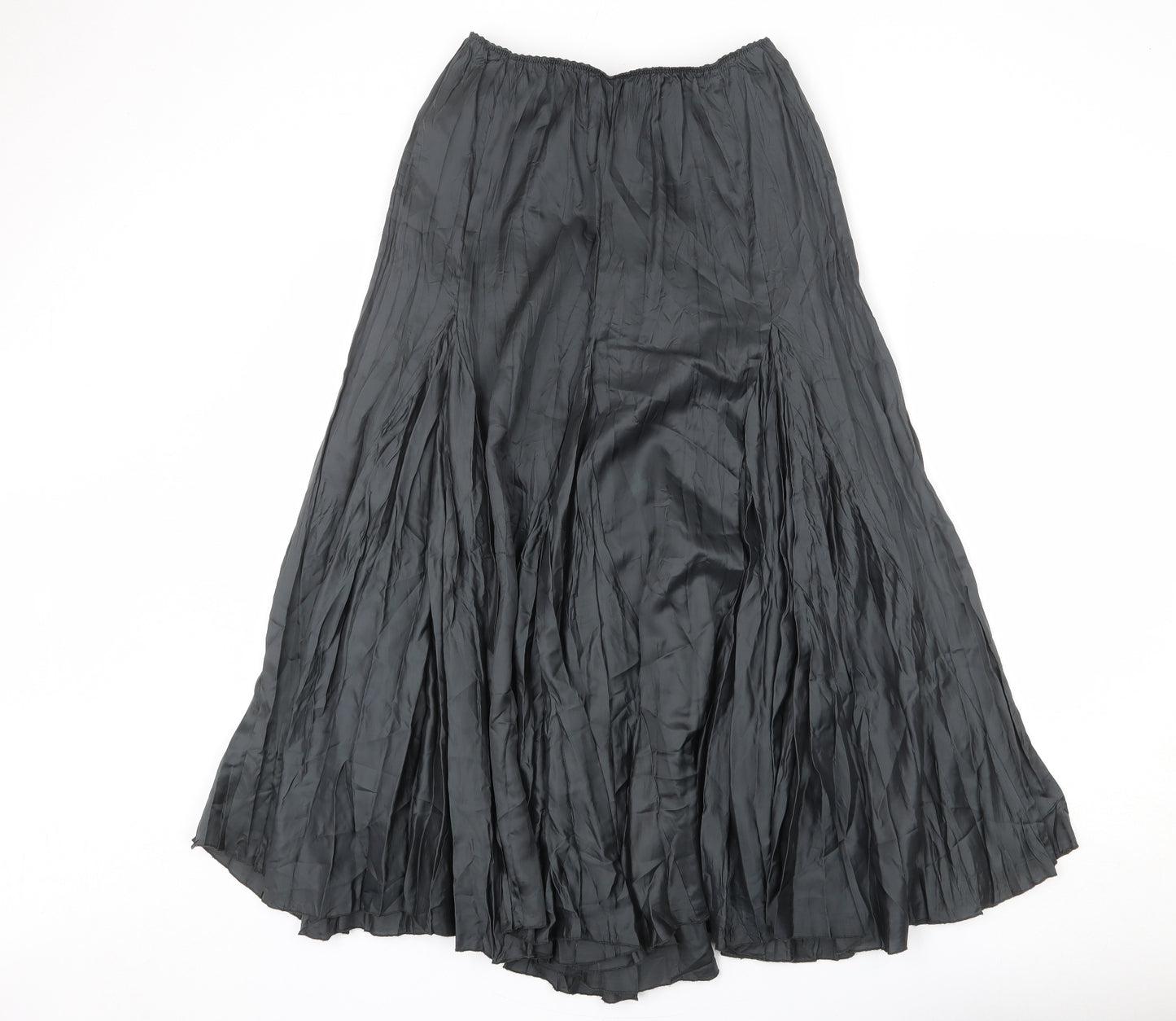 Monsoon Womens Grey Cupro A-Line Skirt Size 12