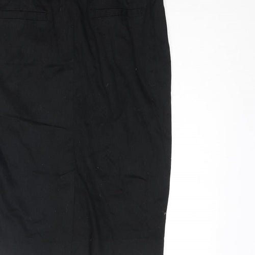 RESERVED Womens Black Polyester Straight & Pencil Skirt Size 10 Zip