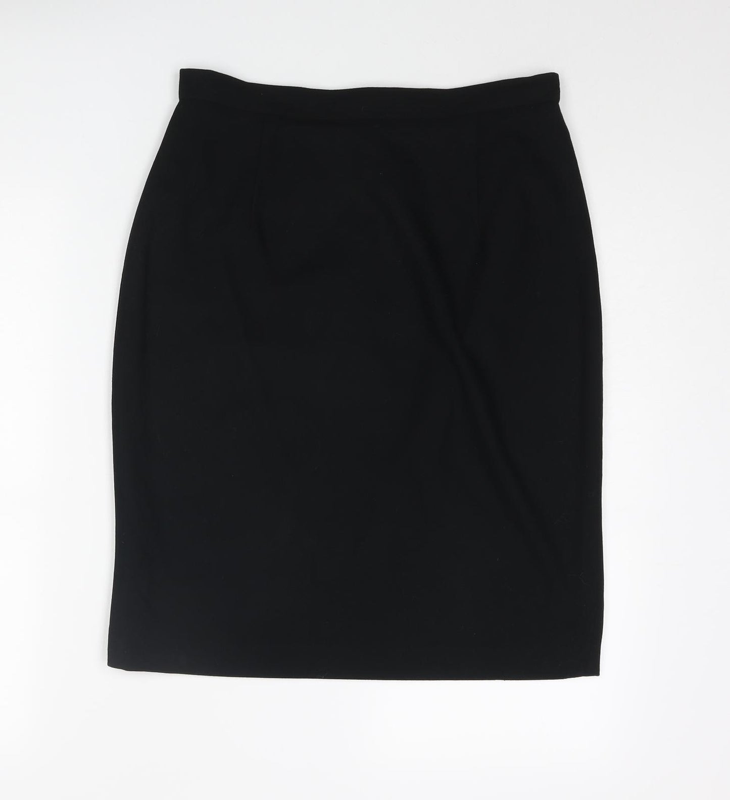 Principles Womens Black Polyester A-Line Skirt Size 12 Zip