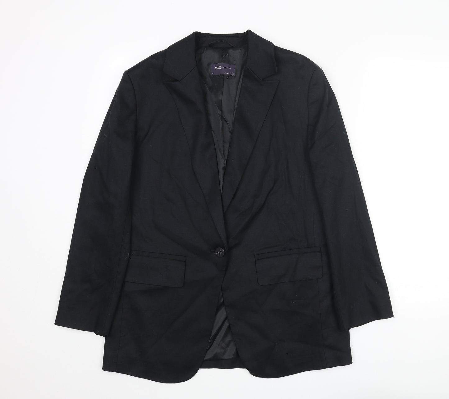 Marks and Spencer Womens Black Lyocell Jacket Suit Jacket Size 8