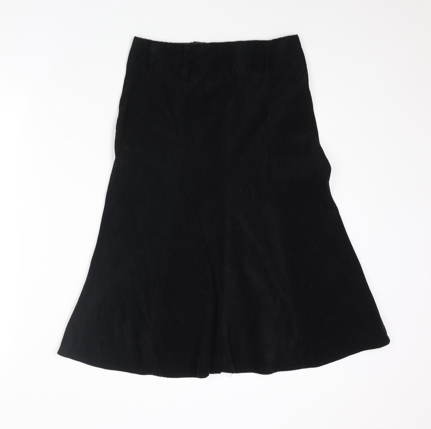Dorothy Perkins Womens Black Polyester A-Line Skirt Size 6 Zip