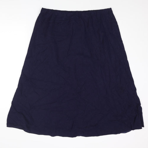 Marks and Spencer Womens Blue Linen A-Line Skirt Size 18