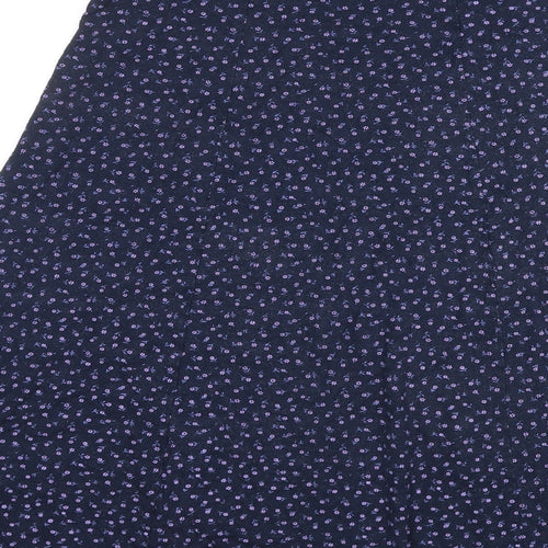 essence Womens Blue Floral Viscose Maxi Skirt Size 18 Button
