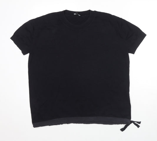 COS Womens Black Cotton Basic T-Shirt Size S Round Neck