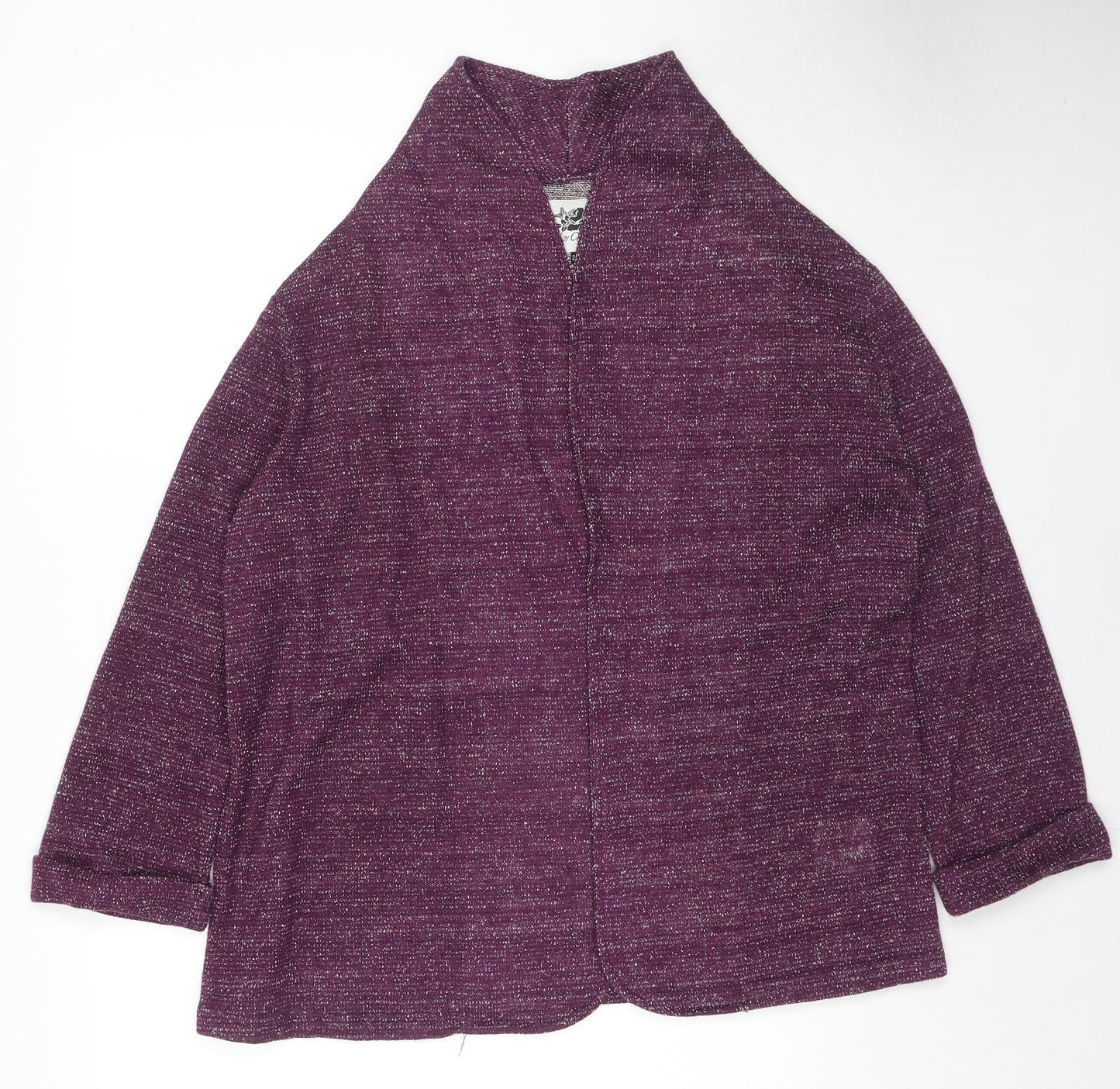 Originals Womens Purple V-Neck Acrylic Pullover Jumper Size 22