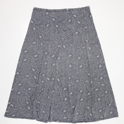 Yours Womens Grey Floral Polyester Swing Skirt Size 20