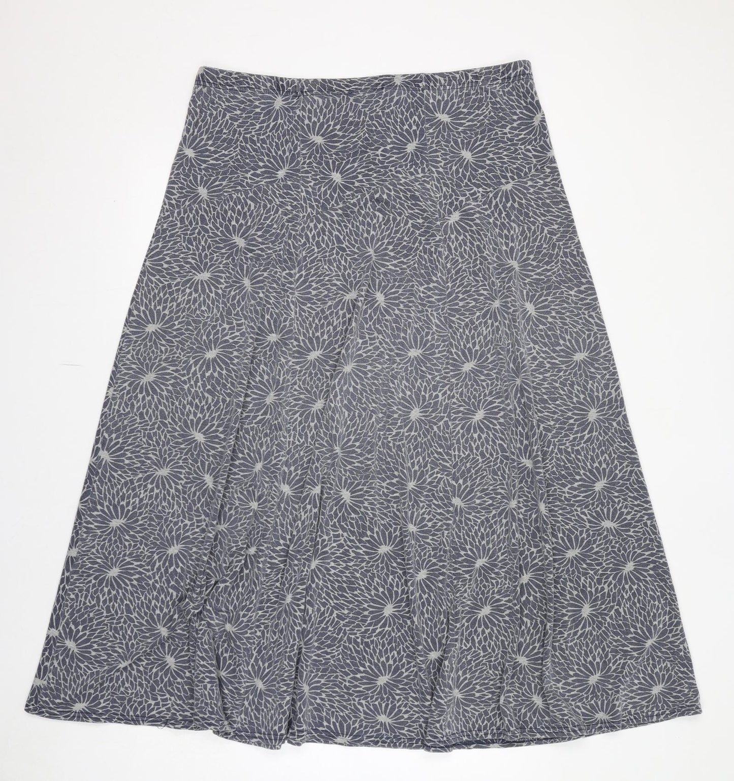 Yours Womens Grey Floral Polyester Swing Skirt Size 20