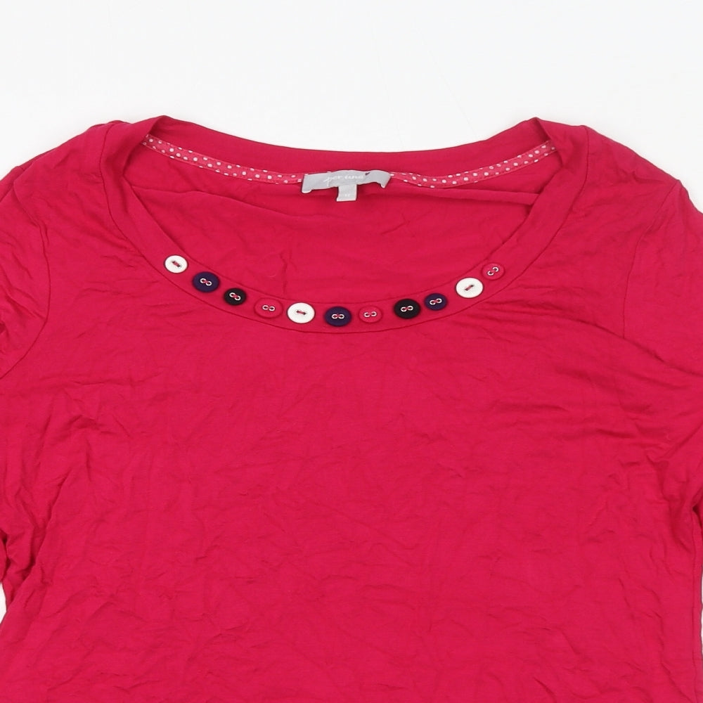 Per Una Womens Pink Viscose Basic T-Shirt Size 14 Round Neck