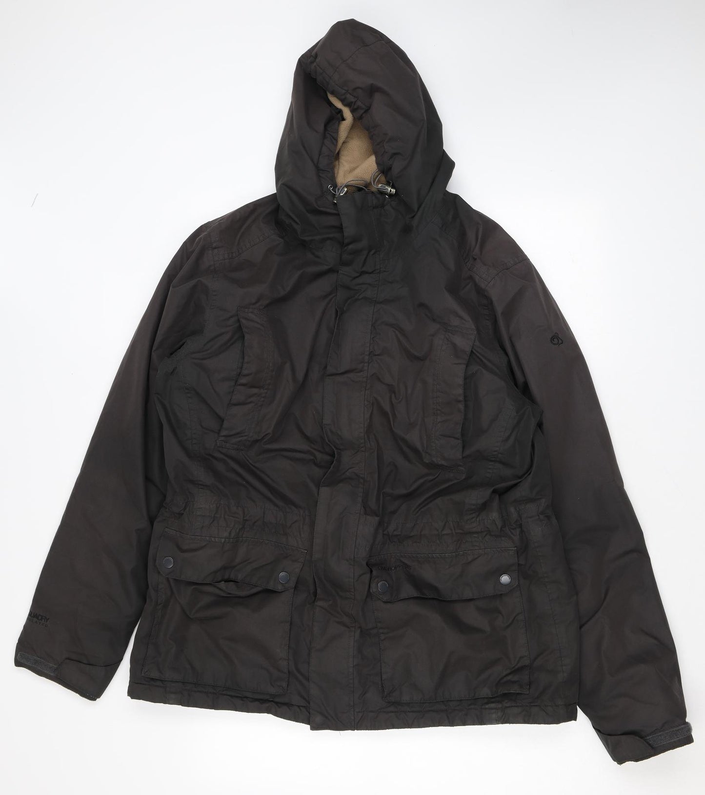 Craghoppers Womens Black Windbreaker Coat Size L Zip