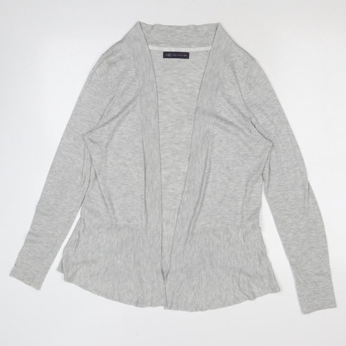 Marks and Spencer Womens Grey V-Neck Polyamide Cardigan Jumper Size 10 - Open