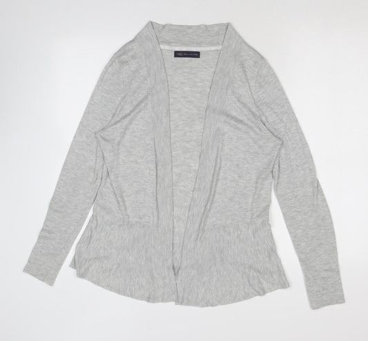 Marks and Spencer Womens Grey V-Neck Polyamide Cardigan Jumper Size 10 - Open