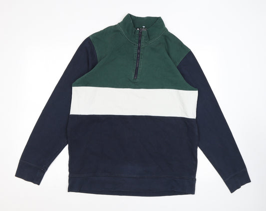 Avenue Mens Multicoloured Striped Cotton Pullover Sweatshirt Size L