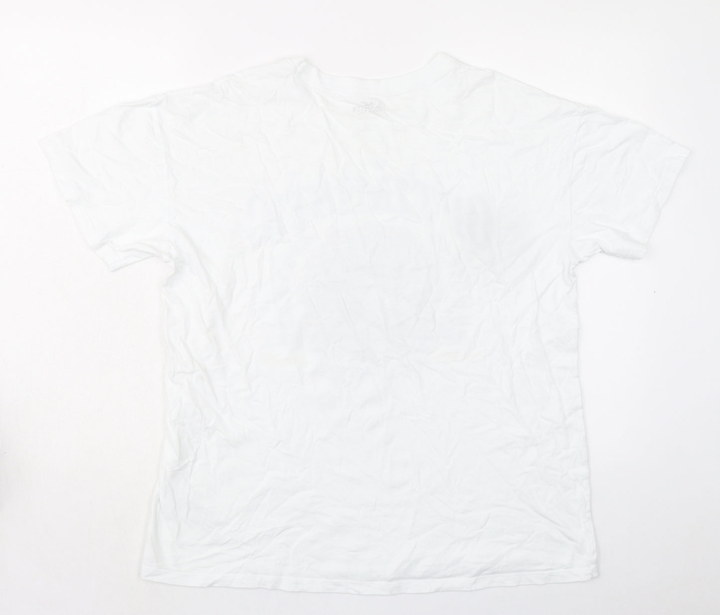 Hollister Mens White Cotton T-Shirt Size M Round Neck