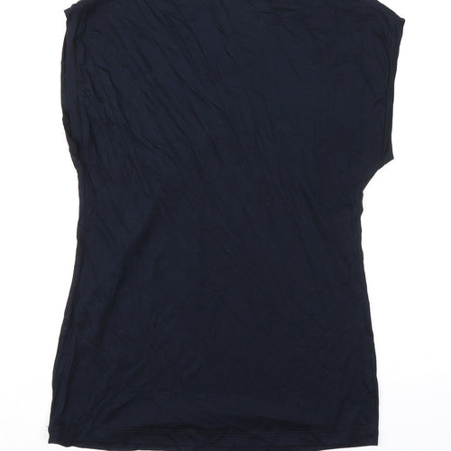 Autograph Womens Blue Viscose Basic T-Shirt Size 10 Round Neck