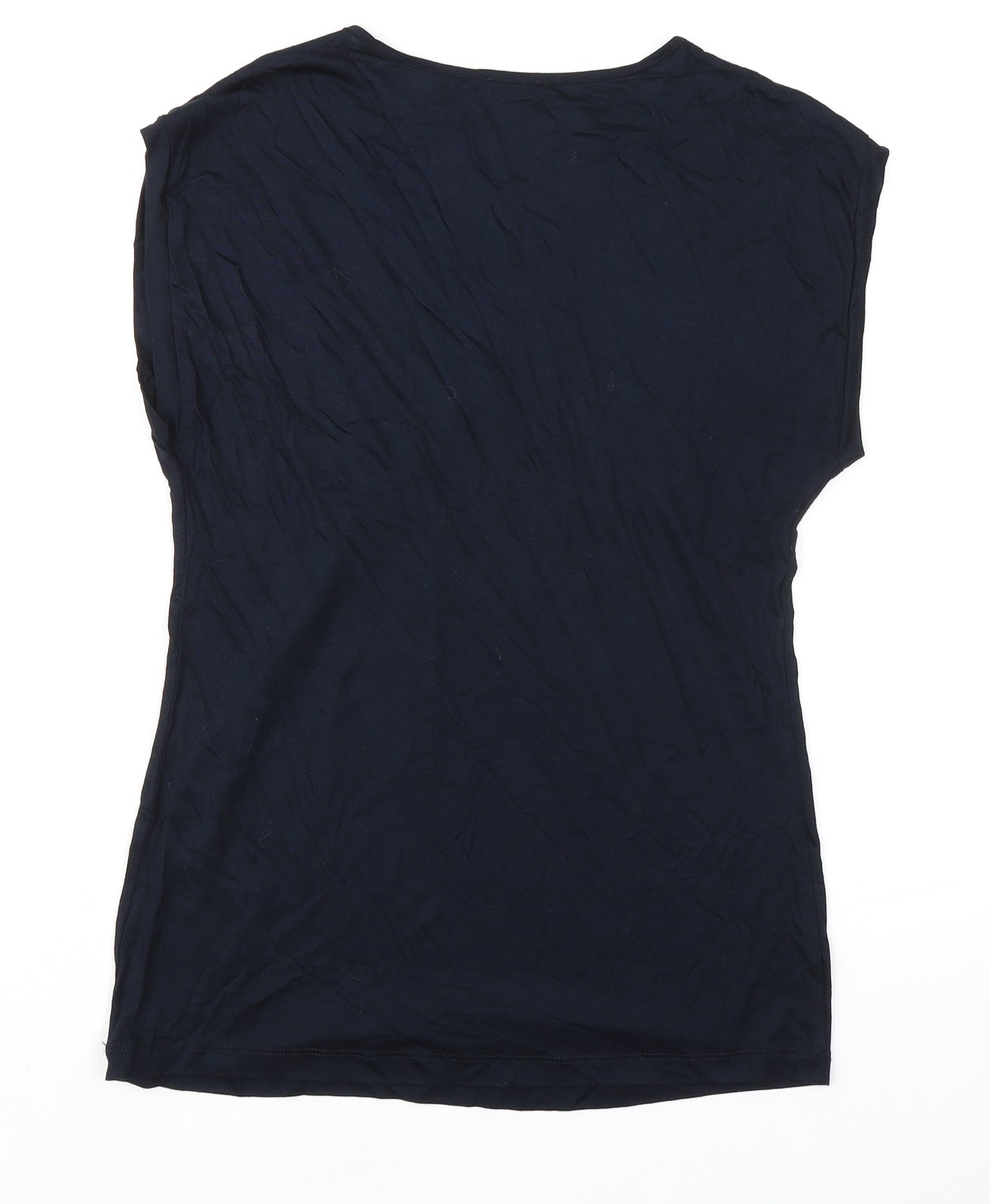 Autograph Womens Blue Viscose Basic T-Shirt Size 10 Round Neck
