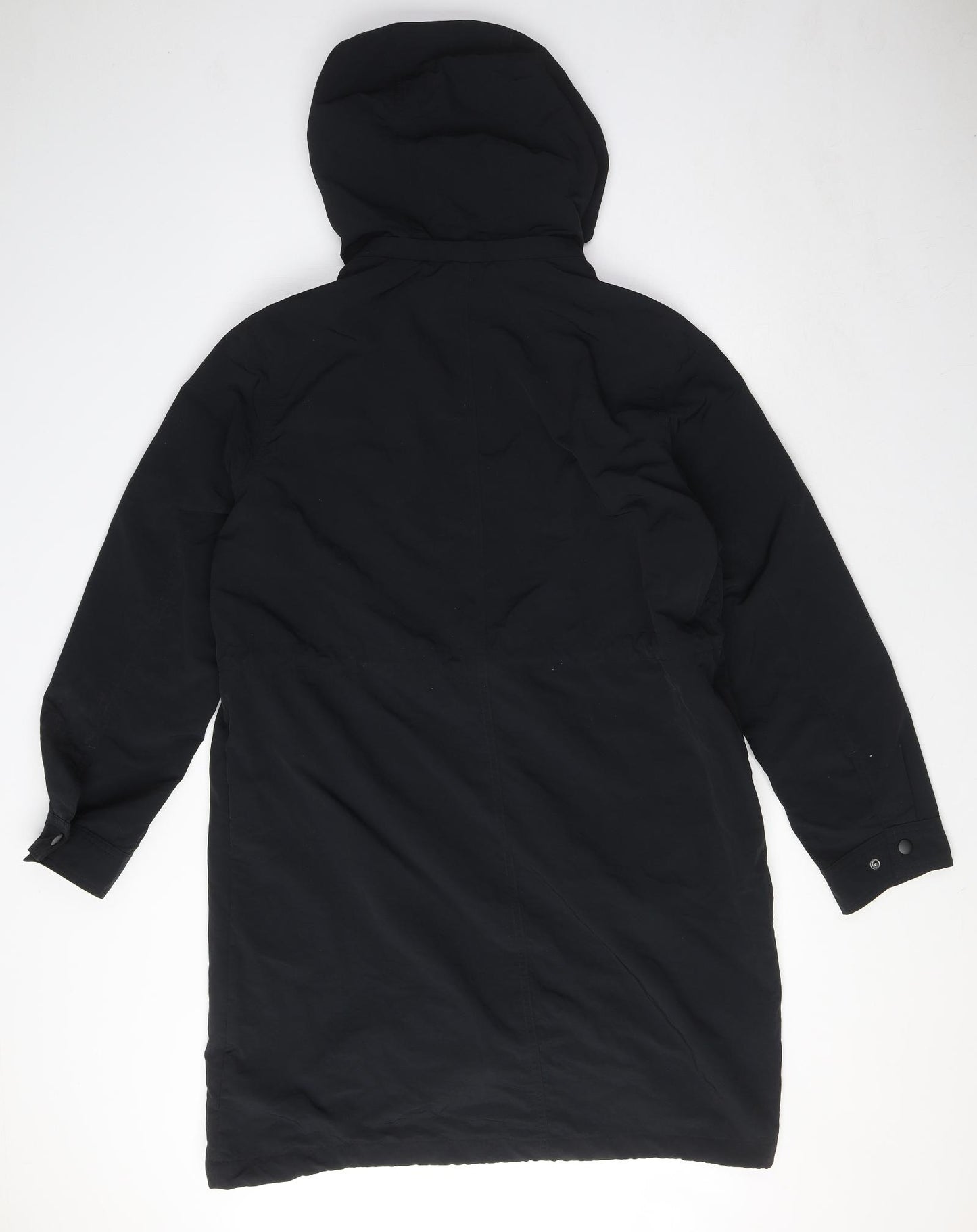 Marks and Spencer Womens Black Rain Coat Coat Size 14 Zip