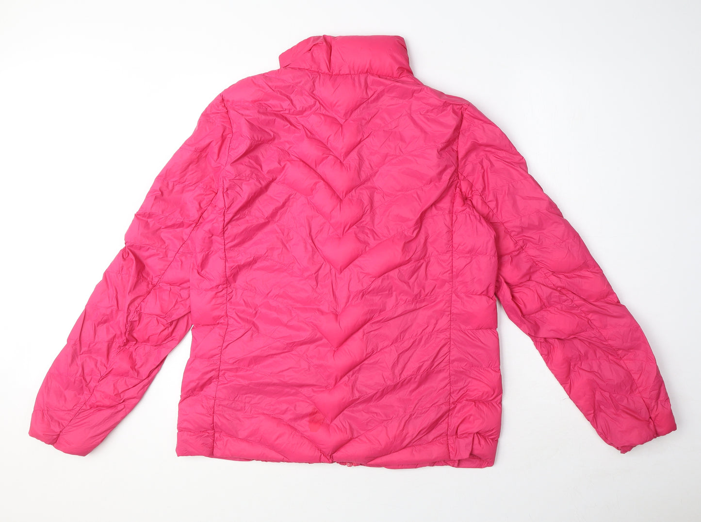 Marks and Spencer Womens Pink Puffer Jacket Coat Size 12 Zip