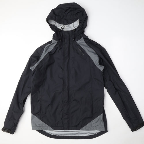 Crane Mens Black Windbreaker Jacket Size M Zip - Hooded