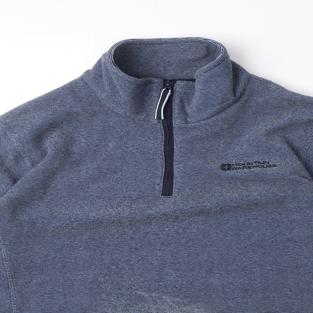 Mountain Warehouse Womens Blue Polyester Pullover Sweatshirt Size 12 Zip - 1/4 Zip