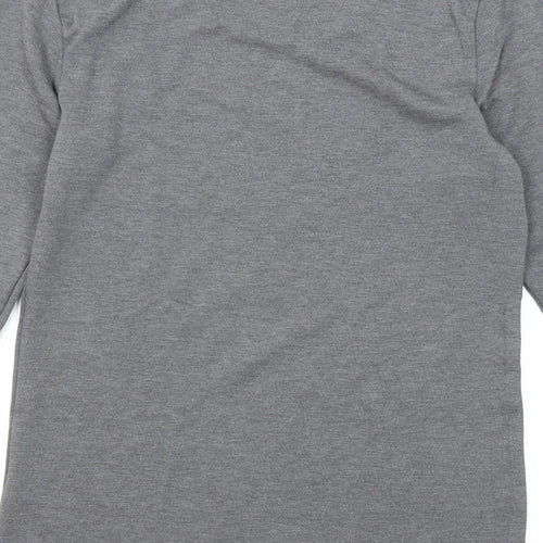 Marks and Spencer Womens Grey Acrylic Basic T-Shirt Size 14 Round Neck - Thermal