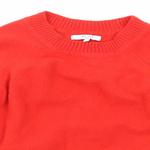 NEXT Womens Red Crew Neck Wool Pullover Jumper Size L