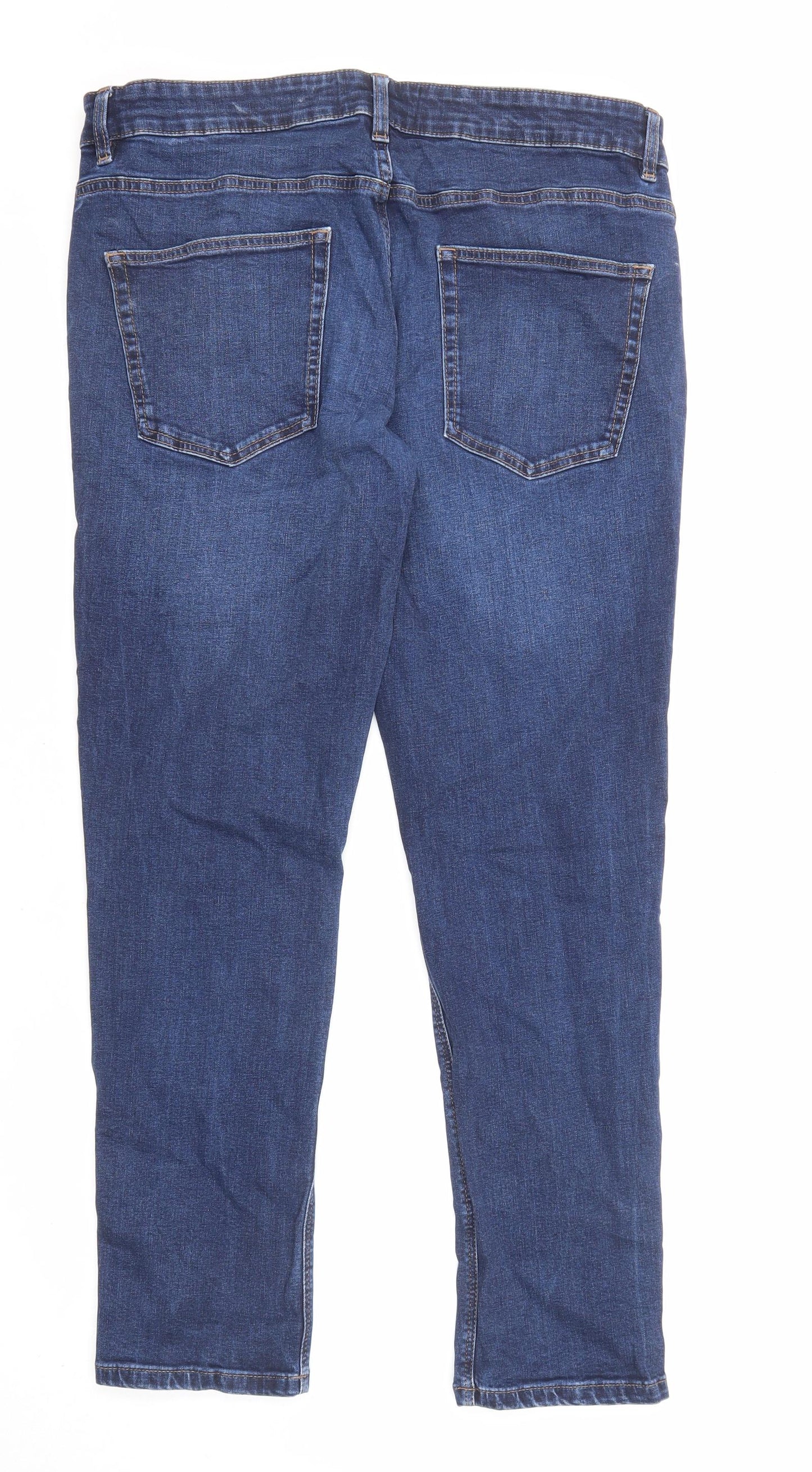 NEXT Mens Blue Cotton Skinny Jeans Size 36 in L29 in Regular Zip