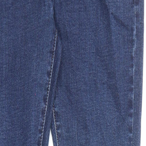 Boohoo Mens Blue Cotton Skinny Jeans Size 32 in L29 in Regular Zip