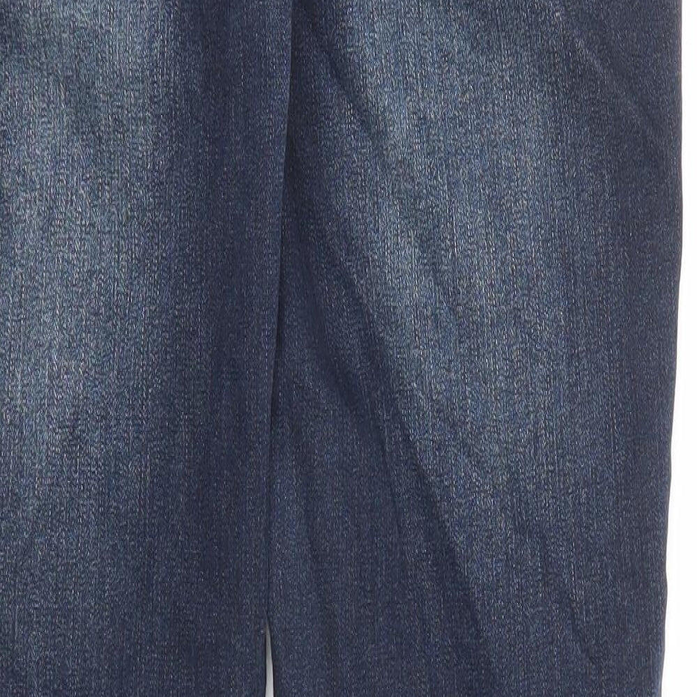 1822 Denim Womens Blue Cotton Straight Jeans Size 6 L27 in Regular Zip