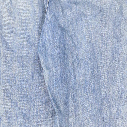 Pimkie Womens Blue Cotton Mom Jeans Size 12 L26 in Regular Zip