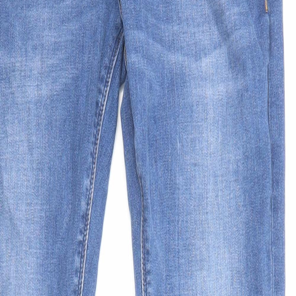 River Island Mens Blue Cotton Skinny Jeans Size 30 in L32 in Regular Zip