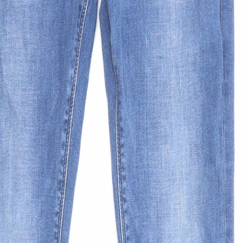 River Island Mens Blue Cotton Skinny Jeans Size 30 in L32 in Regular Zip