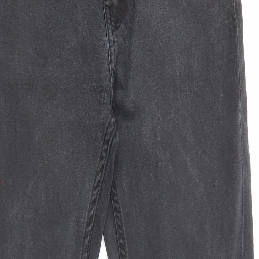 Zara Womens Grey Cotton Skinny Jeans Size 10 L25 in Regular Zip