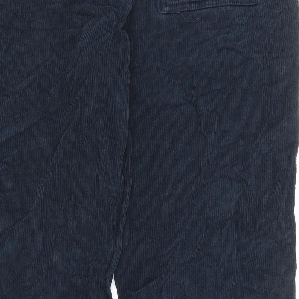 Cotton Traders Womens Blue Cotton Trousers Size S L28 in Regular Drawstring