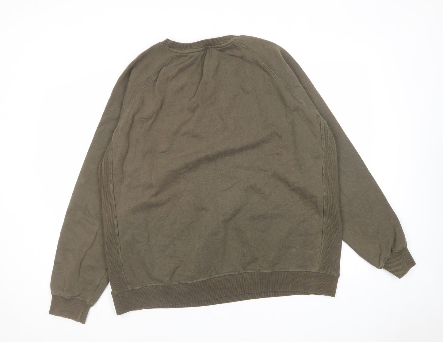 M&Co Mens Green Cotton Pullover Sweatshirt Size XL