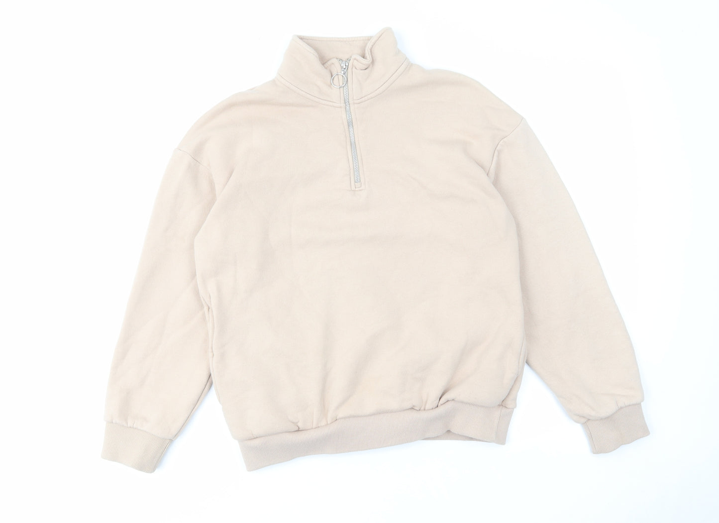 Bershka Mens Ivory Cotton Pullover Sweatshirt Size S
