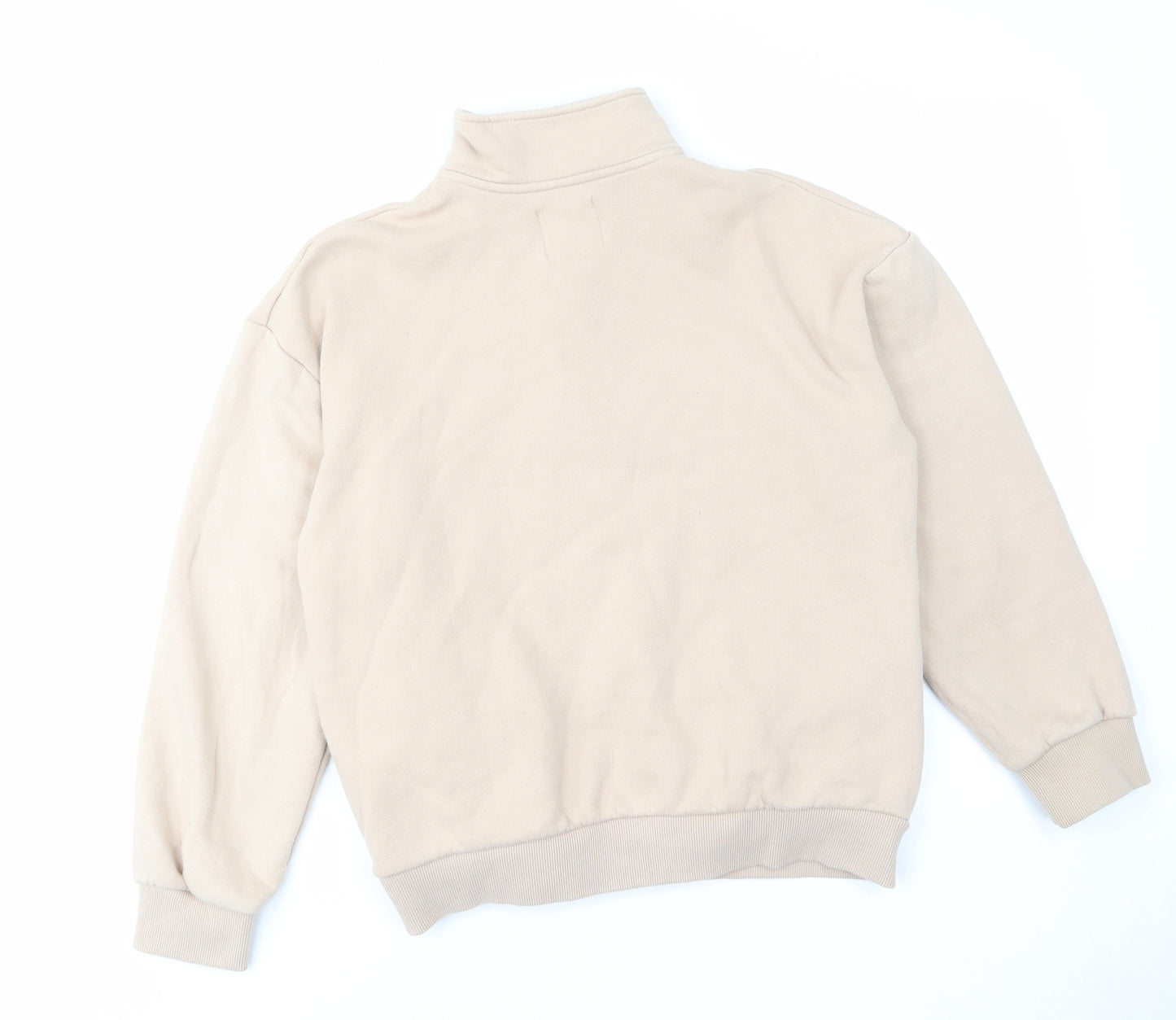 Bershka Mens Ivory Cotton Pullover Sweatshirt Size S