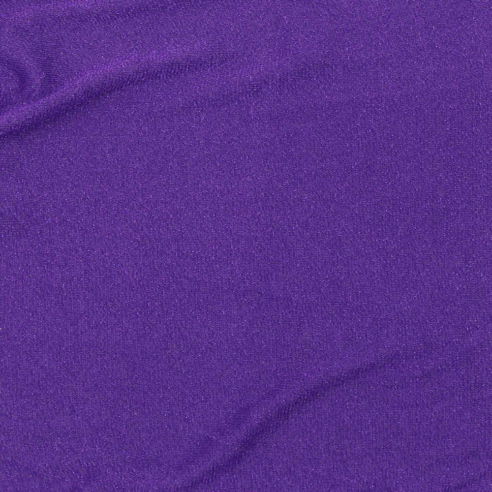 M&Co Womens Purple Round Neck Viscose Pullover Jumper Size 14