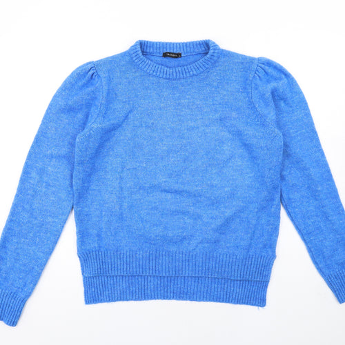 Trendyol Womens Blue Round Neck Acrylic Pullover Jumper Size S