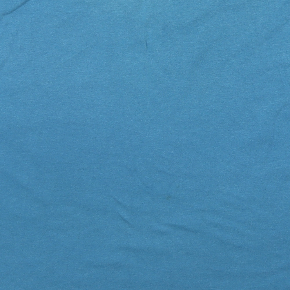 EWM Womens Blue Cotton Basic T-Shirt Size 18 V-Neck - Size 18-20