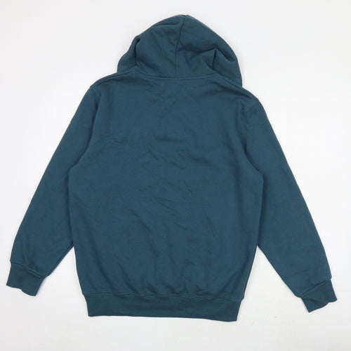 ITV Mens Blue Cotton Pullover Hoodie Size M